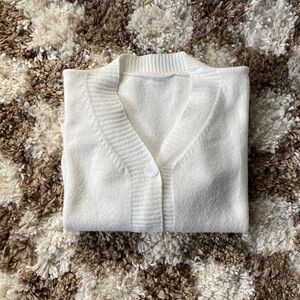 Basic White Cardigan
